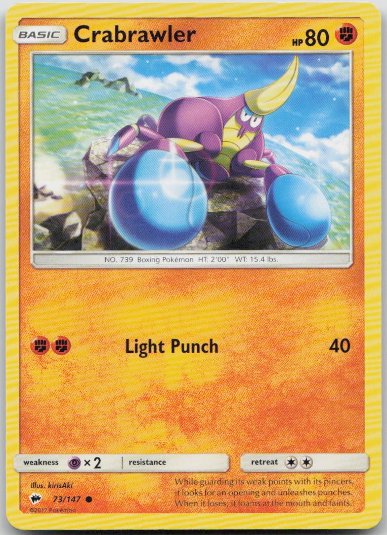 Crabrawler 73/147 Burning Shadows Common Pokemon HP