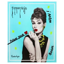 Nastya Rovenskaya- Mixed Media on Canvas "Audrey"