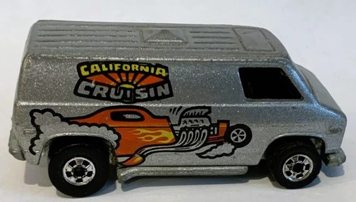 1974 Hot Wheels Mattel California Cruisin Van Silver Malaysia Vintage