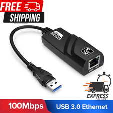 USB 3.0 to LAN ETHERNET Internet Cable Adapter 10/100 Gigabit Connector