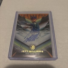 2023 Bowman Inception Prospect Autos Jett Williams /25 Orange Color Match