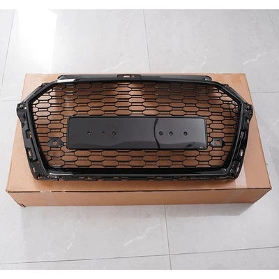 NEWSTART*2020 FOR AUDI A3 S3 8V 2016-2020 RS STYLE HONEYCOMB FRONT RADIATOR GRILLE GLOSS BLACK