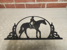 Metal Reversible Horse/Jockey Decor