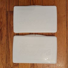 Baby Wipes Travel Case Set Of 2 With Embossed Teddy Bear Vintage Retro Prop