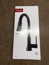 Pfister Classic Matte Black Single Handle Pull Down Kitchen Faucet F-529-7PFB
