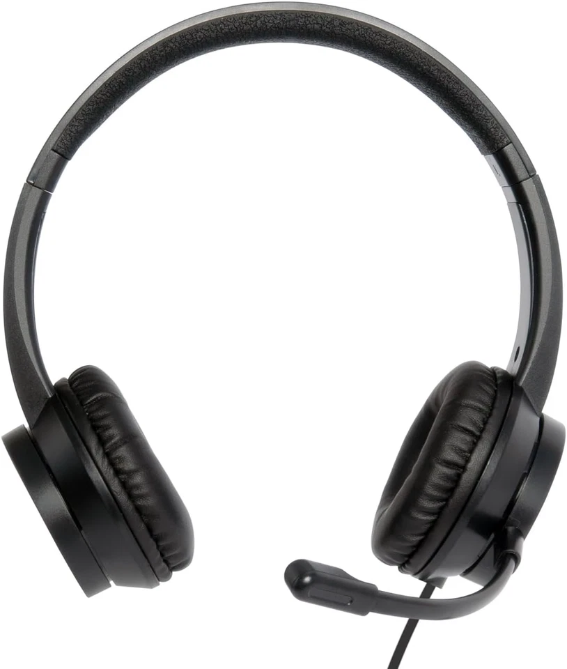 Cuffie Headset on Ear HS-03 USB Nero Con Microfono Su Archetto Regolabile per PC - Immagine 2 di 4