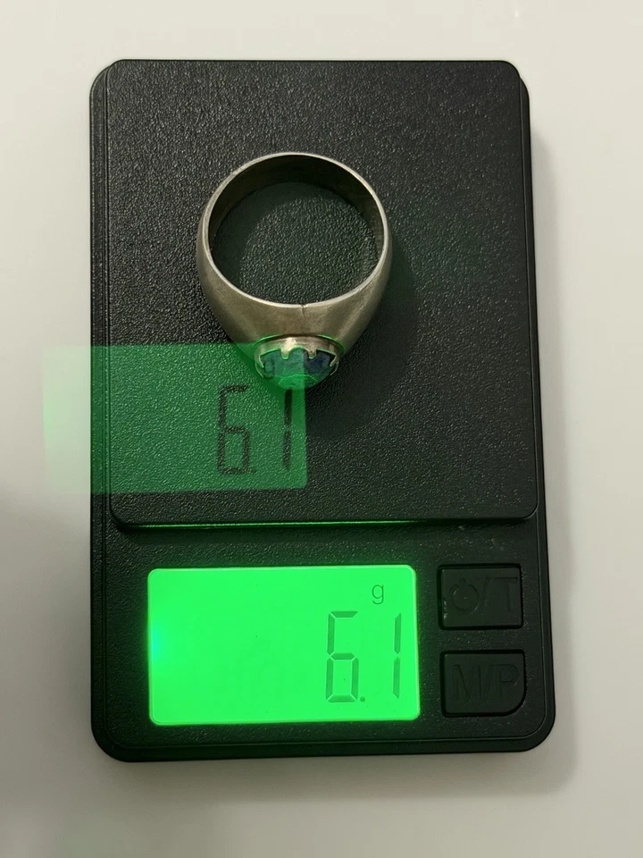 Ring Men’s Ruby Solid Silver 925 - Image 3 of 4