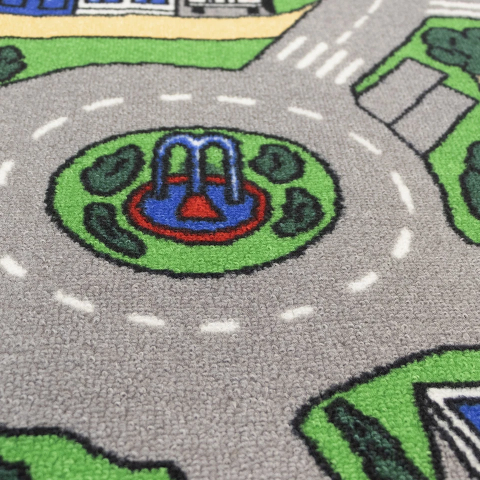Spielteppich STADT Kinderteppich Straßenteppich Auto Wohnteppich versch. Größen - Bild 4 von 4
