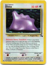 Ditto (3) Holo Rare Fossil FO Colorless Holo 03/62 1999 LP