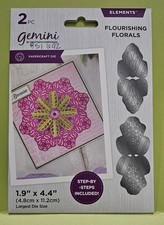 Gemini Stamp and Die By Crafters Companion 2-Piece Flourishing Florals
