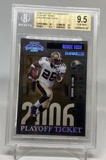 REGGIE BUSH RC 2006 PLAYOFF CONTENDERS TICK #/25 QUAD BGS All 9.5 ‘s ROOKIE POP4