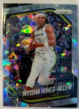 2025 Panini Prizm WNBA Myisha Hines-Allen #96 Cracked Ice Dallas Wings