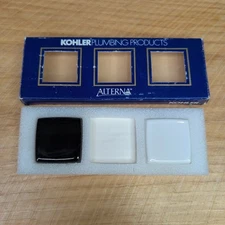 Kohler Alterna 46059 Faucet Interchangeable Inset Parts 2 Pc Black White NOB