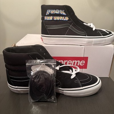 Brand New Vans Supreme SK8-Hi FTW F The World White Black VN0A45JDSY1 Size 10