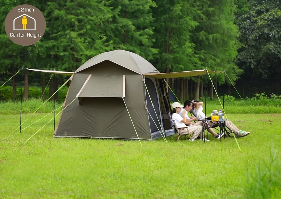 Tienda de campaña Three Bears para 6 personas 3000 mm impermeable de doble capa con divisores de habitación Foto 3 de 4