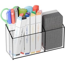 Clear Magnetic Dry Erase Marker Holder for Whiteboard,Non Slip Magnet Pencil ...