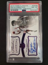 2019 Flawless Oscar Robertson Enshrined Auto Amythest /3 PSA 8 Pop 1