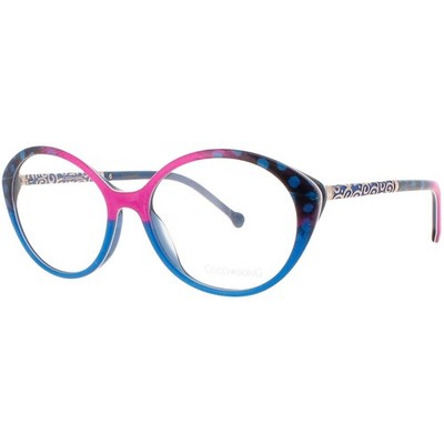 Coco Song Women's Eyeglasses Blue/Pink Plastic Oval RUNNING JEANS CV253.03-09