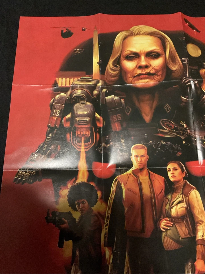 Плакат 22x28 дюймов Wolfenstein II The New Colossus видеоигра трофей ящик складной - Изображение 2 из 4
