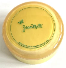 Vtg Jean Naté Perfumed Bath Powder 4 oz Talc w/Puff Yellow Charles of the Ritz