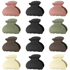12 Pack Small Hair Claw Clips for Women Thin Fine Short Hair, 1.5 Inch Cute Med