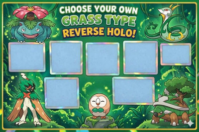 Choose Your Reverse Holo Grass Type Pokemon Cards!! **Yellow Border**