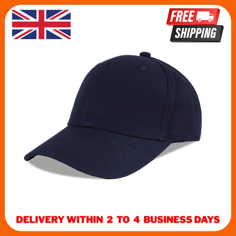 UK New Cotton Baseball Cap Mens Womens Sports Adjustable Adults Summer Sun Hats