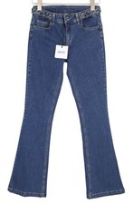 LIU JO Braid Women's Jeans W28 Blue Denim Bootcut Zip Fly Pockets *
