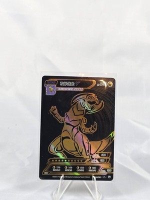 Haxorus V Pokemon ID Black and Gold Holo SHR