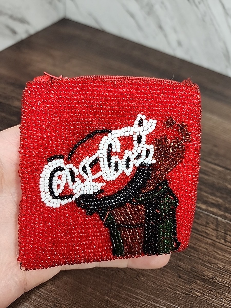 Coca-Colaポーチ【アンティーク品】 ☆Vintage☆ ~Beaded 4” Coca Cola Coin Purse~ ☆FREE-SHIPPING☆ | eBay