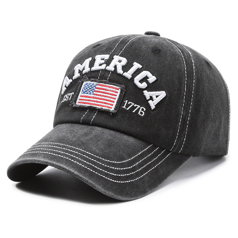 America EST 1776 3D Embroidered Baseball Cap Patriotic Hat Fourth of July Gift