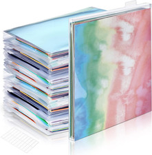 40 Set 12 X 12 Scrapbook Paper Storage Organizer Clear Top Loading Files Plastic