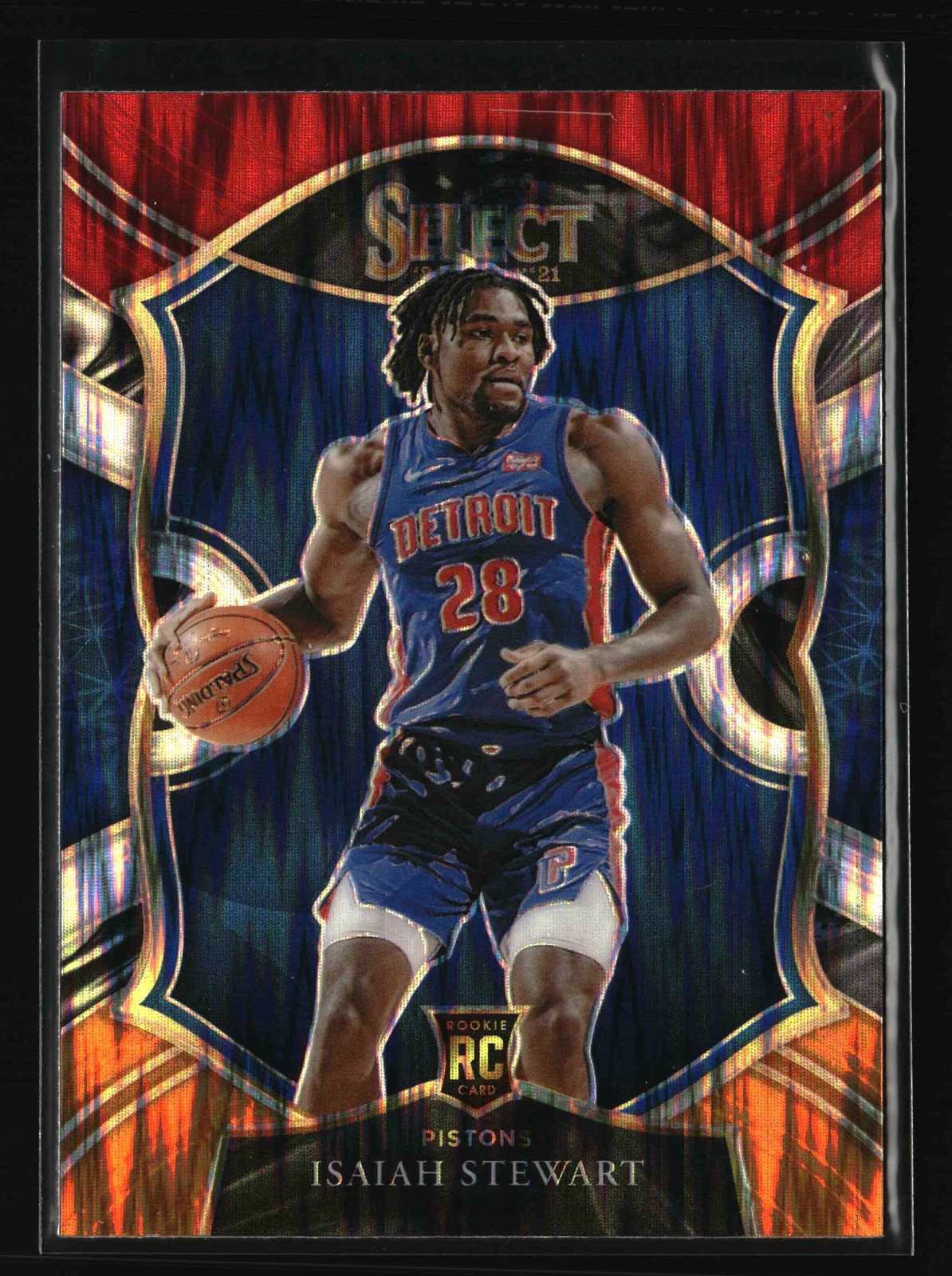 2020-21 Panini Select - Red White Orange Flash - #76 Isaiah Stewart RC