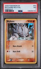 2005 POKEMON EX EMERALD #62 RHYHORN-REVERSE FOIL PSA 7 on eBay