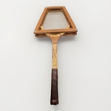 Wright Ditson Trophy Vintage Wood Tennis Racket Fiber Sealed Throat Wood Press