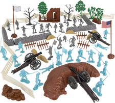 BMC CTS Civil War Battle of Atlanta - 71Pc Blue Gray Plastic Soldier Playset