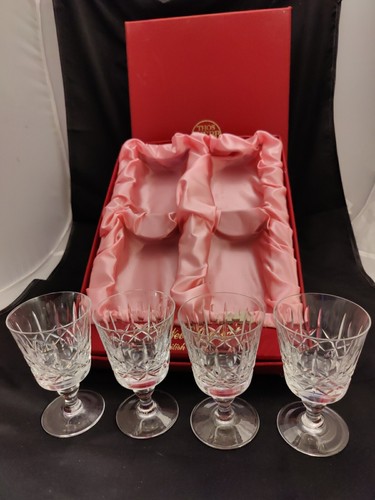 Box Thomas Webb Kristall Kingswinford Set 4 Claret Sherry Weingläser Kelche - Bild 4 von 8