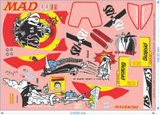 'MAD' SPY Vs SPY Firebird Funny Car Decals - 1/24 - Water Decal