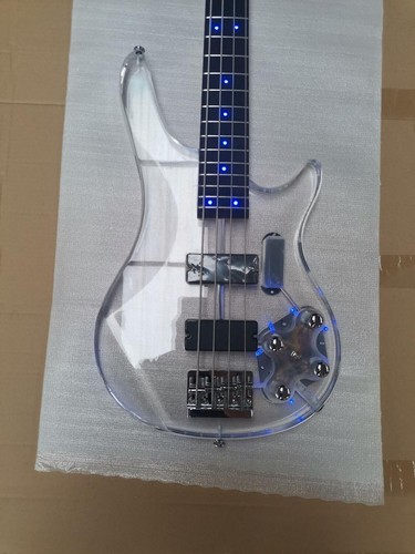 Guitarra Eléctrica Acrílica de 4 Cuerdas Bajo Diapasón de Palisandro Pastilla Humbucker - Imagen 5 de 7