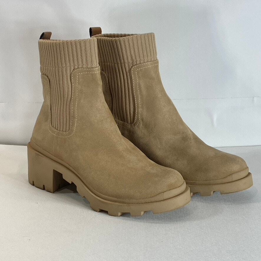 SAOLA Stivali pull on Steven New York donna marrone chiaro Darla suola a lug taglia 9