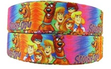 Scooby with Cast 1" Wide Repeat Ribbon Sold in Yard Lots