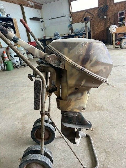 1965 65 JOHNSON EVINRUDE 9.5HP POWER HEAD CYLINDER CRANK HEAD