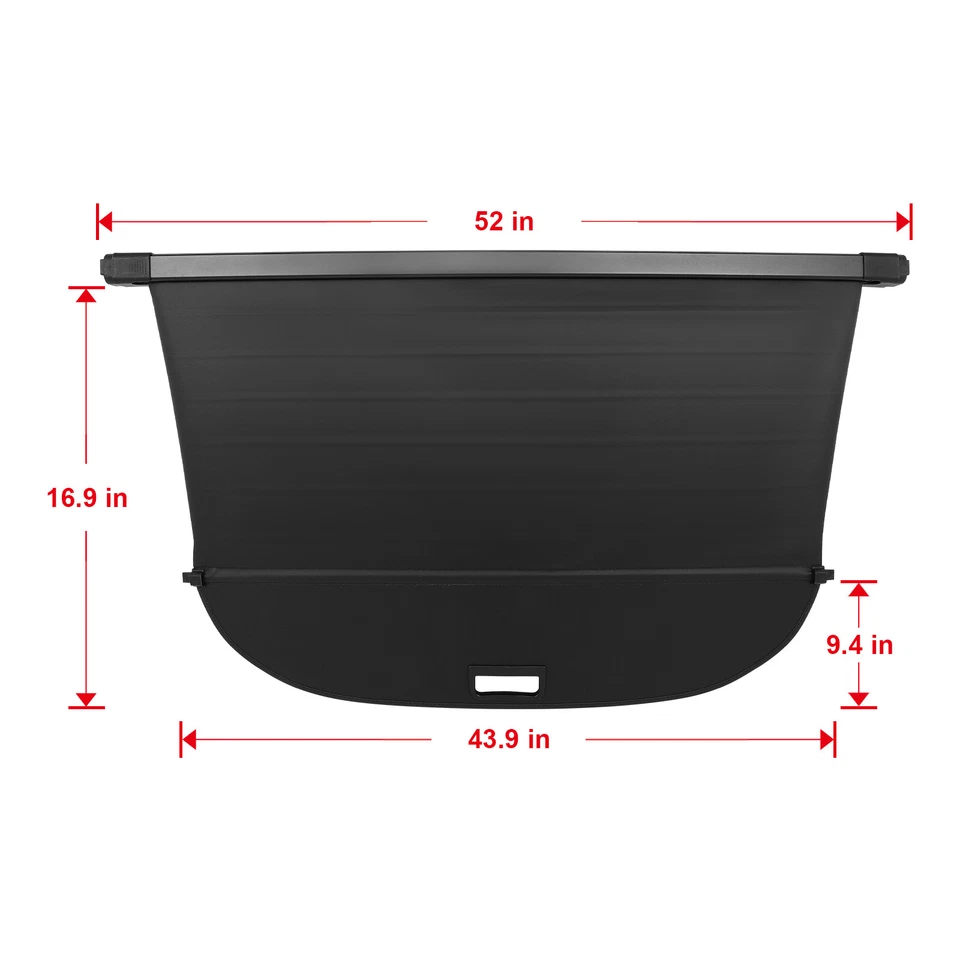 Black Rear Cargo Security Trunk Cover Fits Nissan Rogue 2021 2022-2024 S SL SV - Изображение 4 из 4