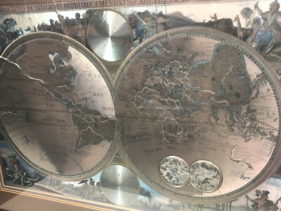 Bordo adesivo mappa del mondo vintage beige - 14 x 500 cm - Sanders