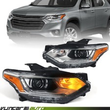 Pair Projector Hidxenon Headlight W Led Drl For Chevy Traverse 2018-2021