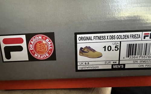 FILA Original Fitness X Dragonball Super Edition Golden Freezer Hombres Talla 10.5 NUEVO - Imagen 6 de 8