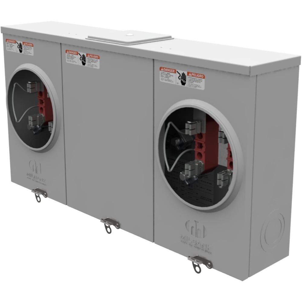 MILBANK U1252-X 200A DUAL METER CAN SOCKET OVERHEAD/UNDERGROUND BRAND NEW!!!!