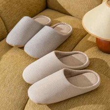 Unisex Home Slippers Soft Fur Slipper Warm Indoor Flat Slides Nonslip Light Flat