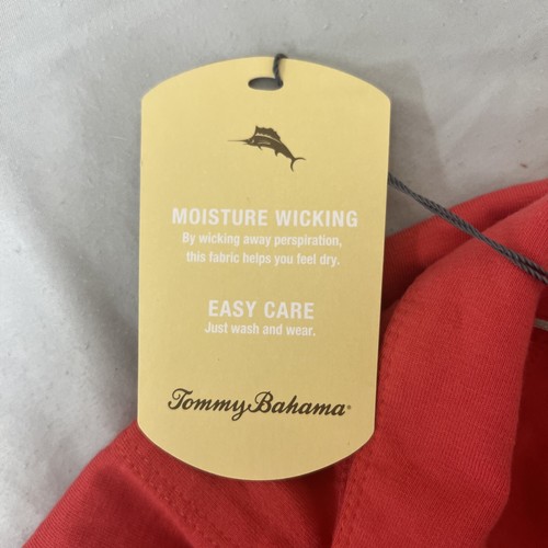 NWT TOMMY BAHAMA MEN'S CAMP Pomodoro (Coral) Wicking POLO LG FS Bnfts Charity - 第 6/11 張圖片