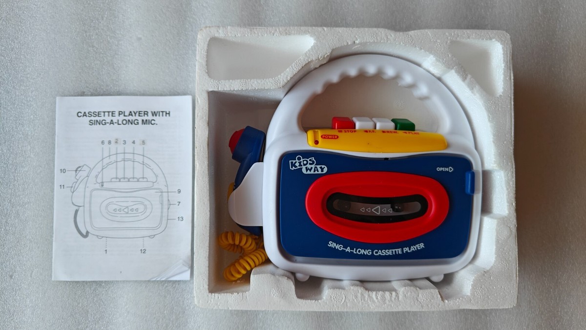 Vintage 1990s Kids Way Sing A Long Cassette Player Tape